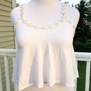 Poof Daisy Festival Crop Top Tank